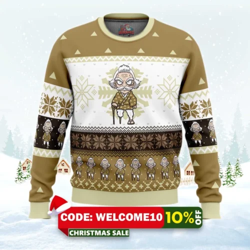 chibi christmas jigoro kuwajima ugly christmas sweater 1