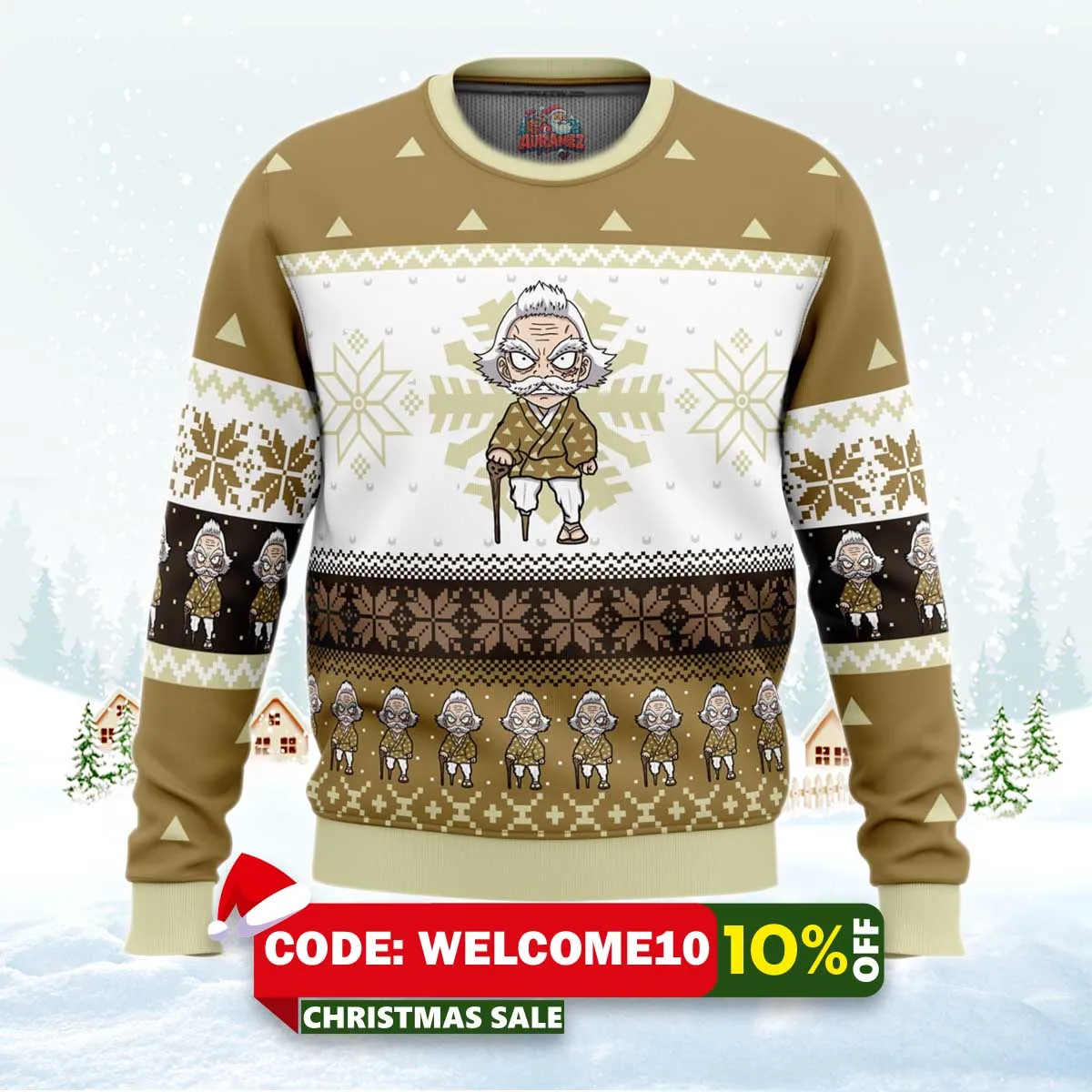 chibi christmas jigoro kuwajima ugly christmas sweater 1 chibi christmas jigoro kuwajima ugly christmas sweater 1