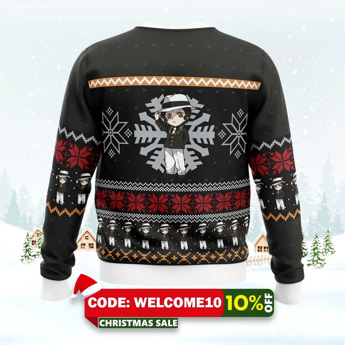 chibi christmas muzan kibutsuji ugly christmas sweater 2 chibi christmas muzan kibutsuji ugly christmas sweater 2
