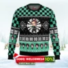 chibi christmas tanjiro kamado ugly christmas sweater 1