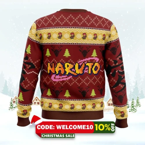 chibi gaara naruto ugly christmas sweater 2