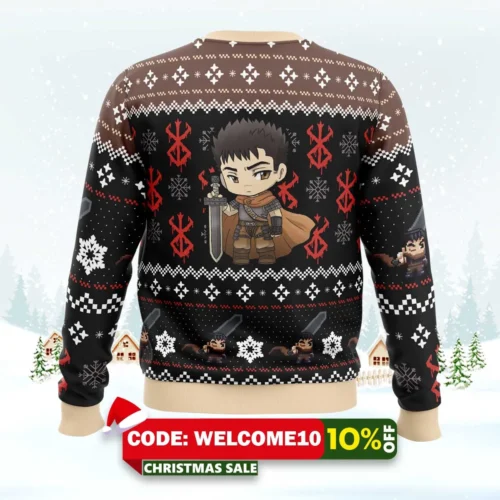 chibi guts berserk ugly christmas sweater 2