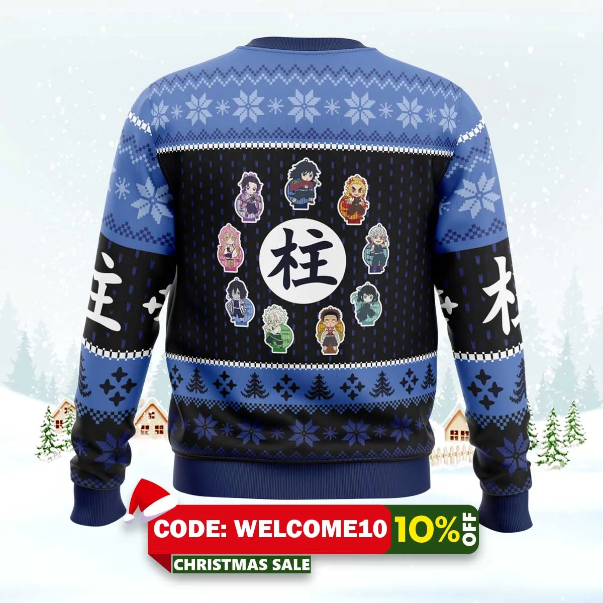 chibi hashira demon slayer ugly christmas sweater 2 chibi hashira demon slayer ugly christmas sweater 2