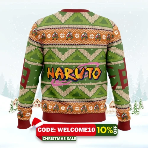 chibi jiraiya naruto ugly christmas sweater 2