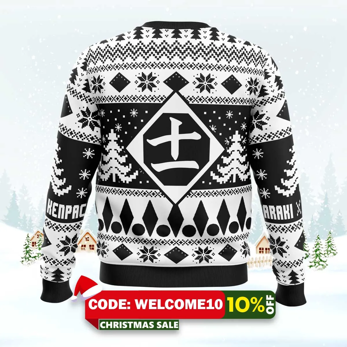 chibi kenpachi zaraki bleach ugly christmas sweater 2 chibi kenpachi zaraki bleach ugly christmas sweater 2