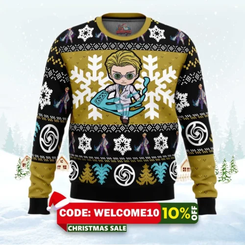 chibi nanami kento jujutsu kaisen ugly christmas sweater 1