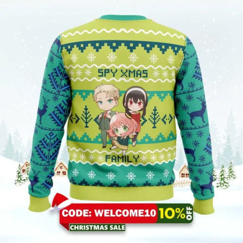 chibi spy x family ugly christmas sweater 2