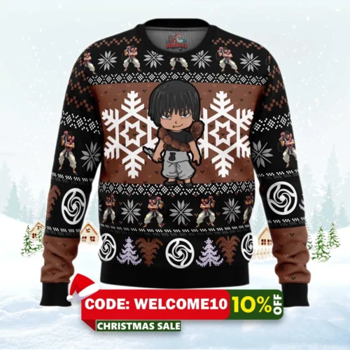 chibi toji fushiguro jujutsu kaisen ugly christmas sweater 1