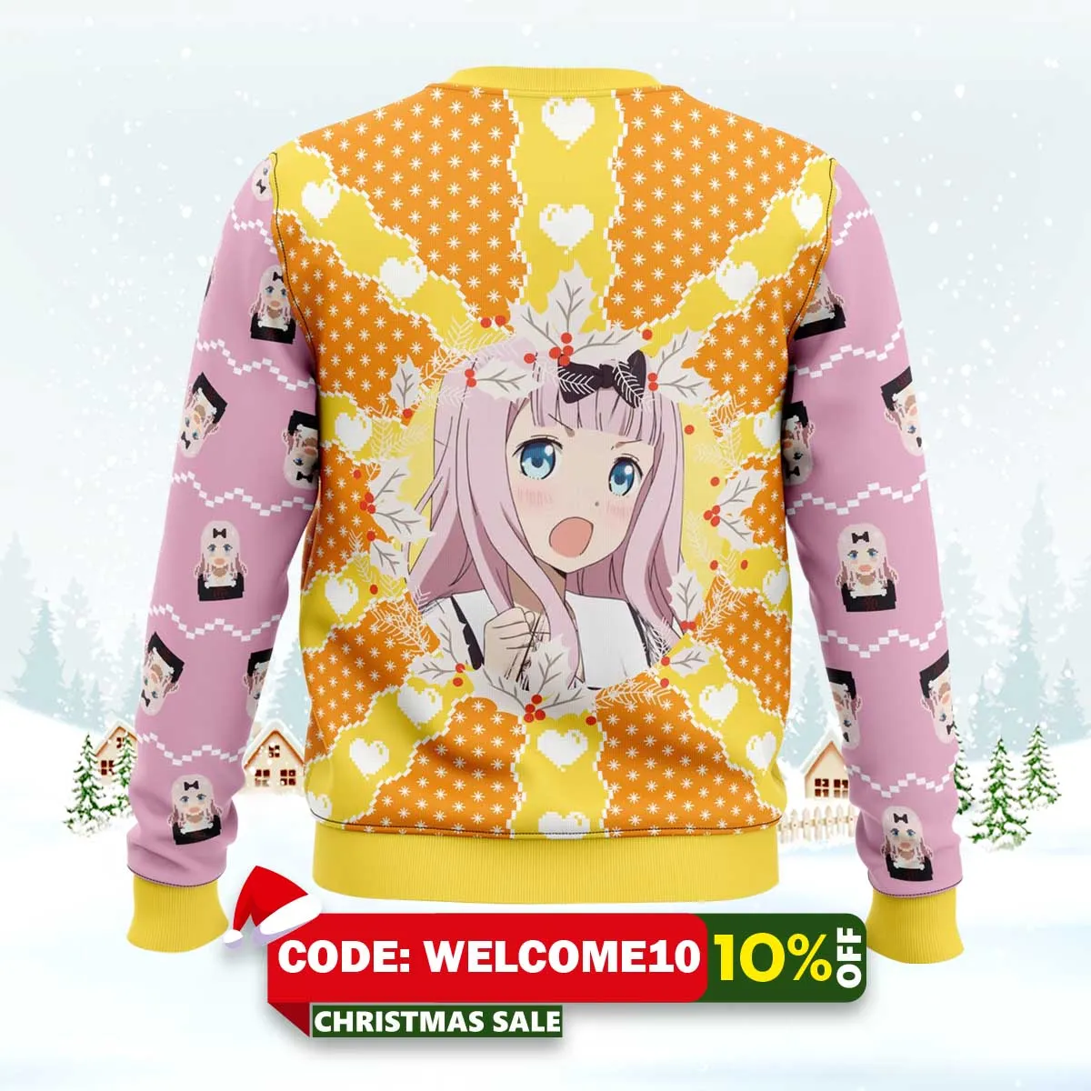 chika fujiwara kaguya sama love is war ugly christmas sweater 2 chika fujiwara kaguya sama love is war ugly christmas sweater 2