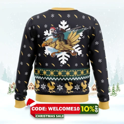 chocobo christmas final fantasy ugly christmas sweater 2