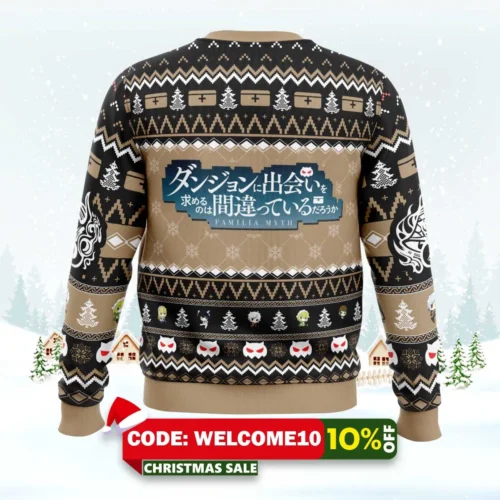 Christmas Adventure Danmachi Ugly Christmas Sweater 1 christmas adventure danmachi ugly christmas sweater 2