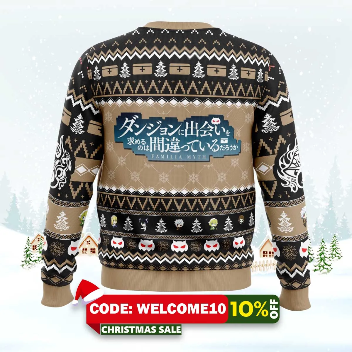 christmas adventure danmachi ugly christmas sweater 2 christmas adventure danmachi ugly christmas sweater 2