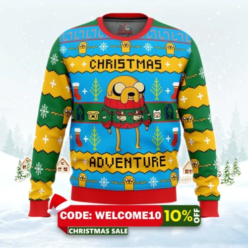 christmas adventure time ugly christmas sweater 1