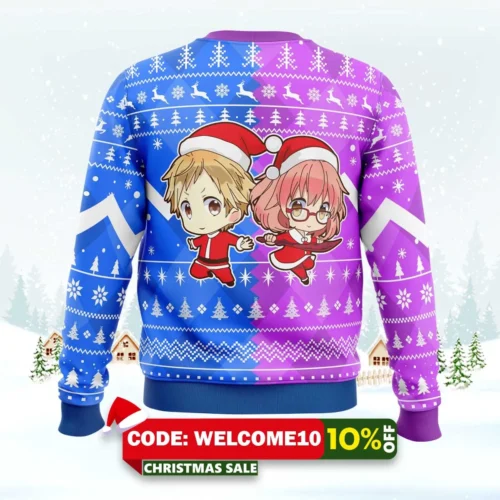 christmas akihito and mirai beyond the boundary ugly christmas sweater 2