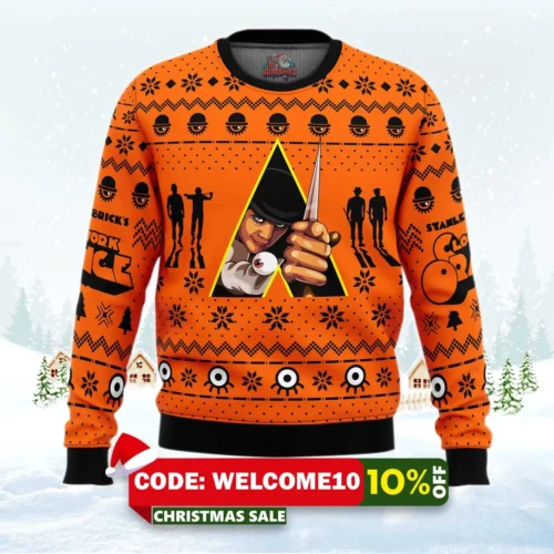 christmas alex a clockwork orange ugly christmas sweater 1
