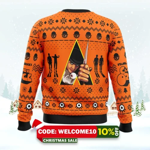 christmas alex a clockwork orange ugly christmas sweater 2