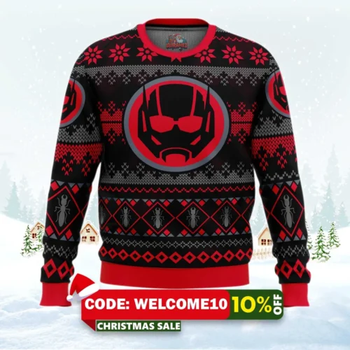 christmas ant man marvel comics ugly christmas sweater 1