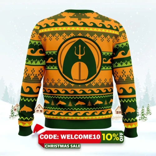 christmas aquaman dc comics ugly christmas sweater 2