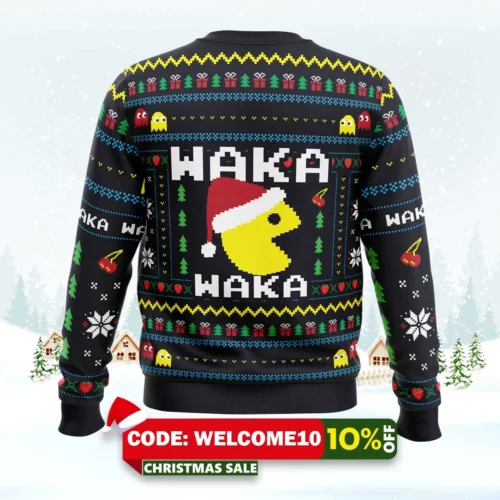 christmas arcade pac man ugly christmas sweater 2