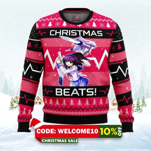 christmas beats angle beats ugly christmas sweater 1