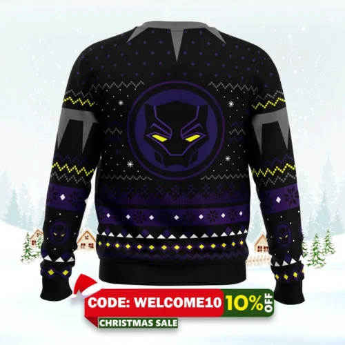 christmas black panther ugly christmas sweater 2