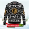 christmas black ranger power rangers ugly christmas sweater 1