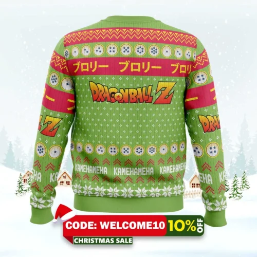 christmas broly dragon ball z ugly christmas sweater 2
