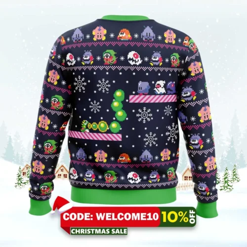 christmas bubble bubble bobble ugly christmas sweater 2