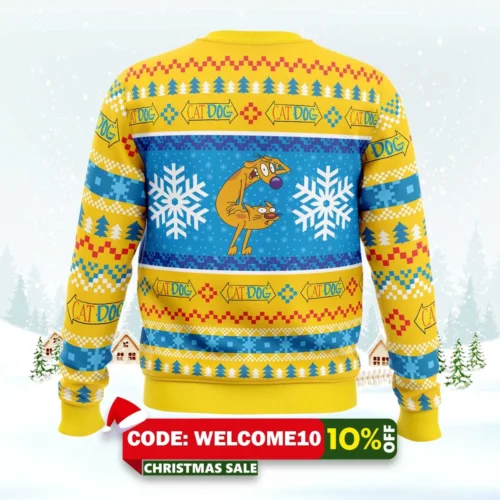 christmas catdog nickelodeon ugly christmas sweater 2