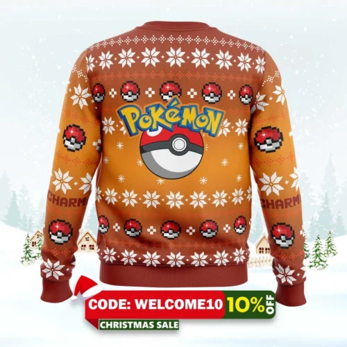 Christmas Charmander Pokemon Ugly Christmas Sweater 1 christmas charmander pokemon ugly christmas sweater 2
