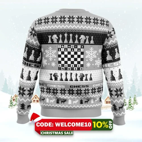 christmas chess board games ugly christmas sweater 2
