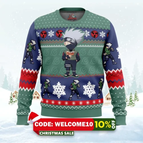 christmas chibi kakashi hatake naruto christmas sweater 1