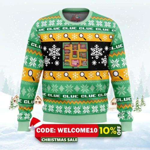 christmas clue board games ugly christmas sweater 1