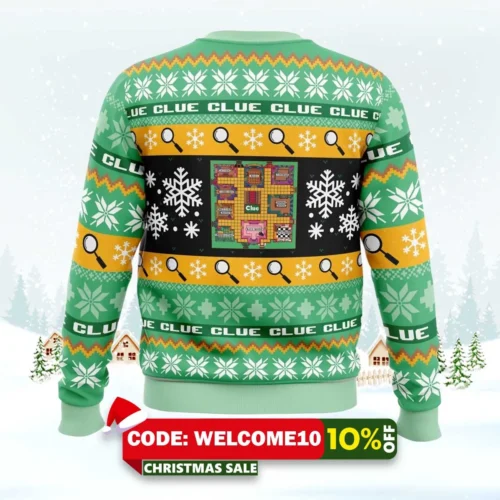 Christmas Clue Board Games Ugly Christmas Sweater 1 christmas clue board games ugly christmas sweater 2