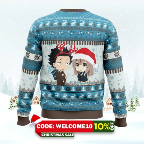 christmas couple a silent voice ugly christmas sweater 2