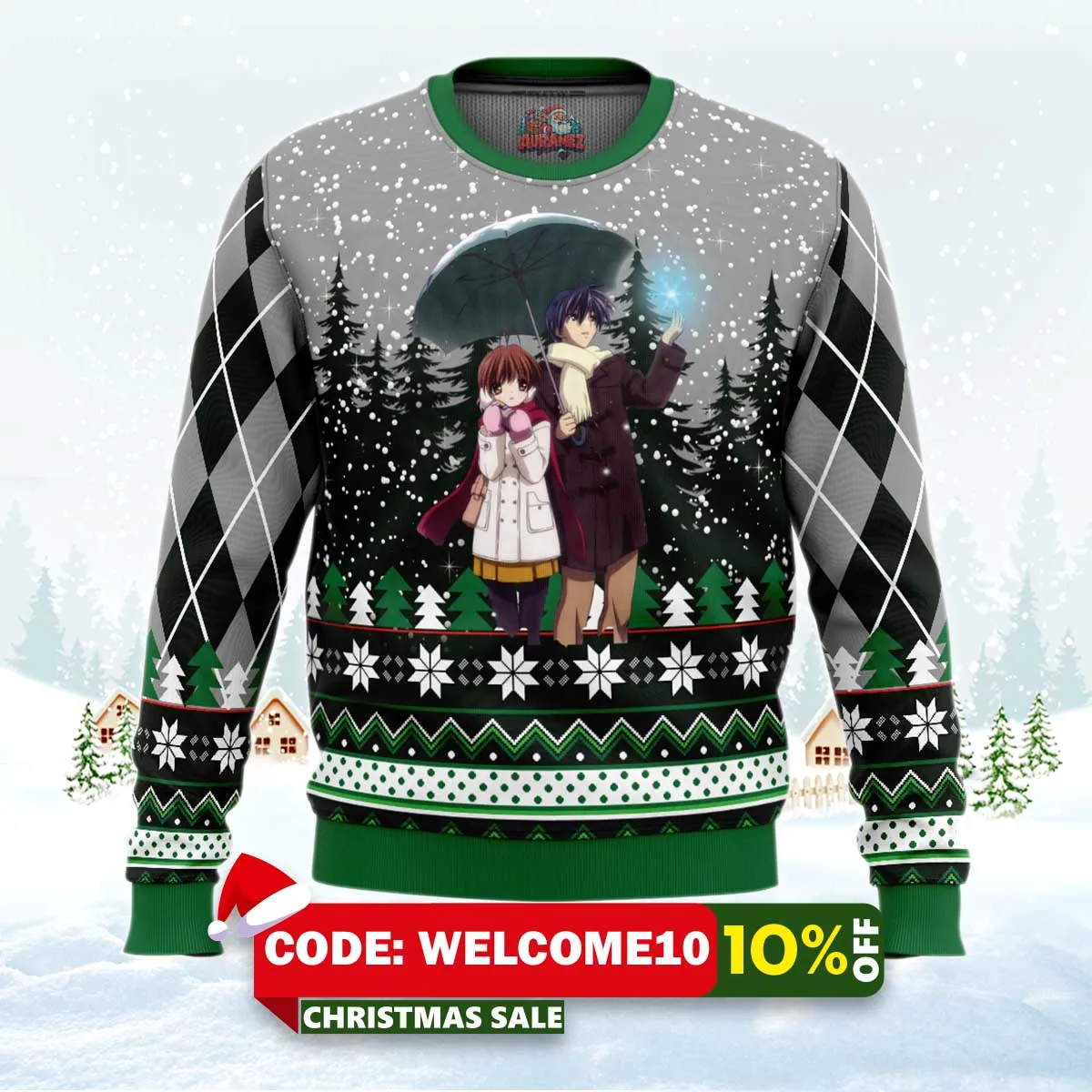 christmas couple clannad ugly christmas sweater 1 christmas couple clannad ugly christmas sweater 1