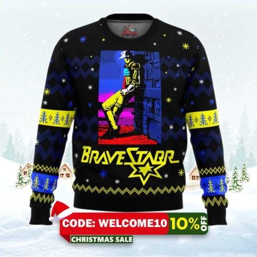 christmas cowboy bravestarr ugly christmas sweater 1