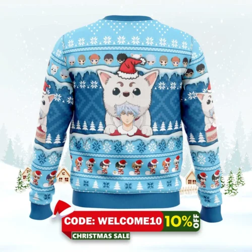 Christmas Delivery Gintama Ugly Christmas Sweater 1 christmas delivery gintama ugly christmas sweater 2