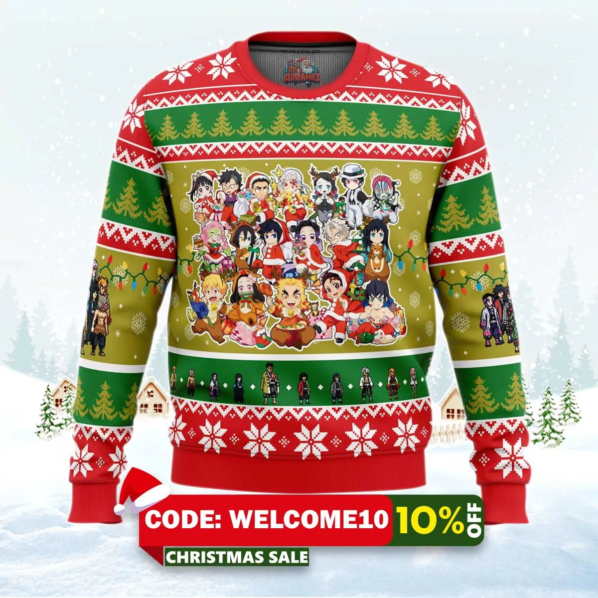 christmas demon slayer squad demon slayer ugly christmas sweater 1 christmas demon slayer squad demon slayer ugly christmas sweater 1