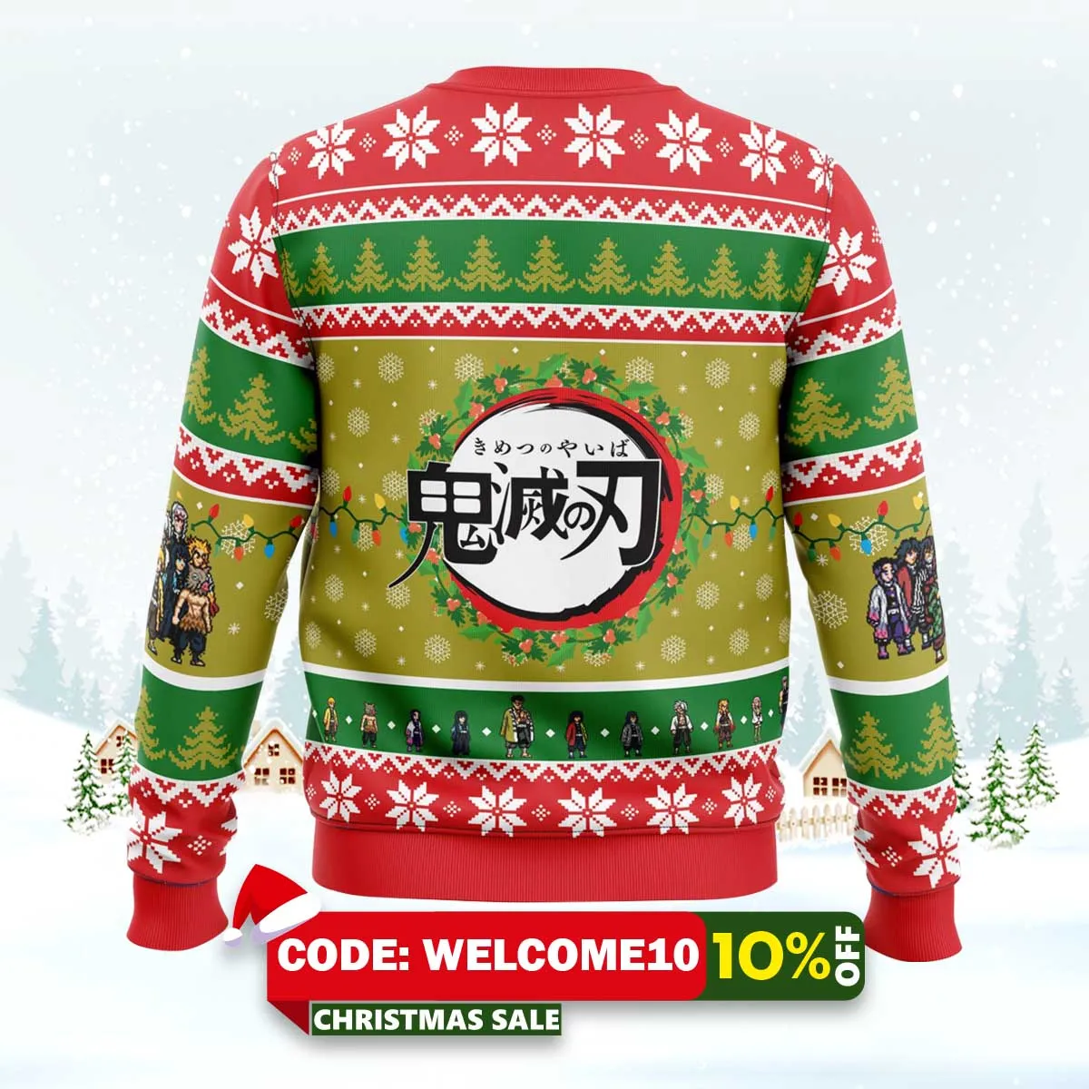 christmas demon slayer squad demon slayer ugly christmas sweater 2 christmas demon slayer squad demon slayer ugly christmas sweater 2