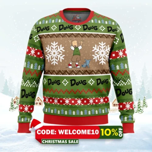 christmas doug nickelodeon ugly christmas sweater 1