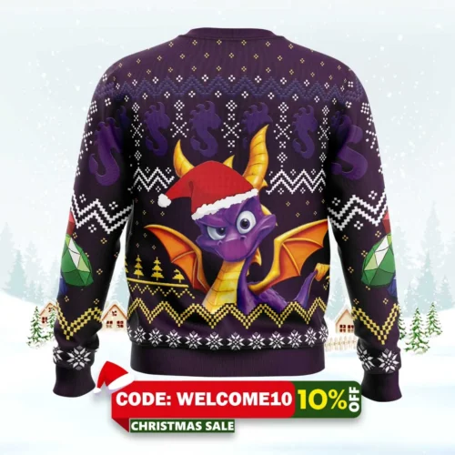 christmas dragon spyro ugly christmas sweater 2