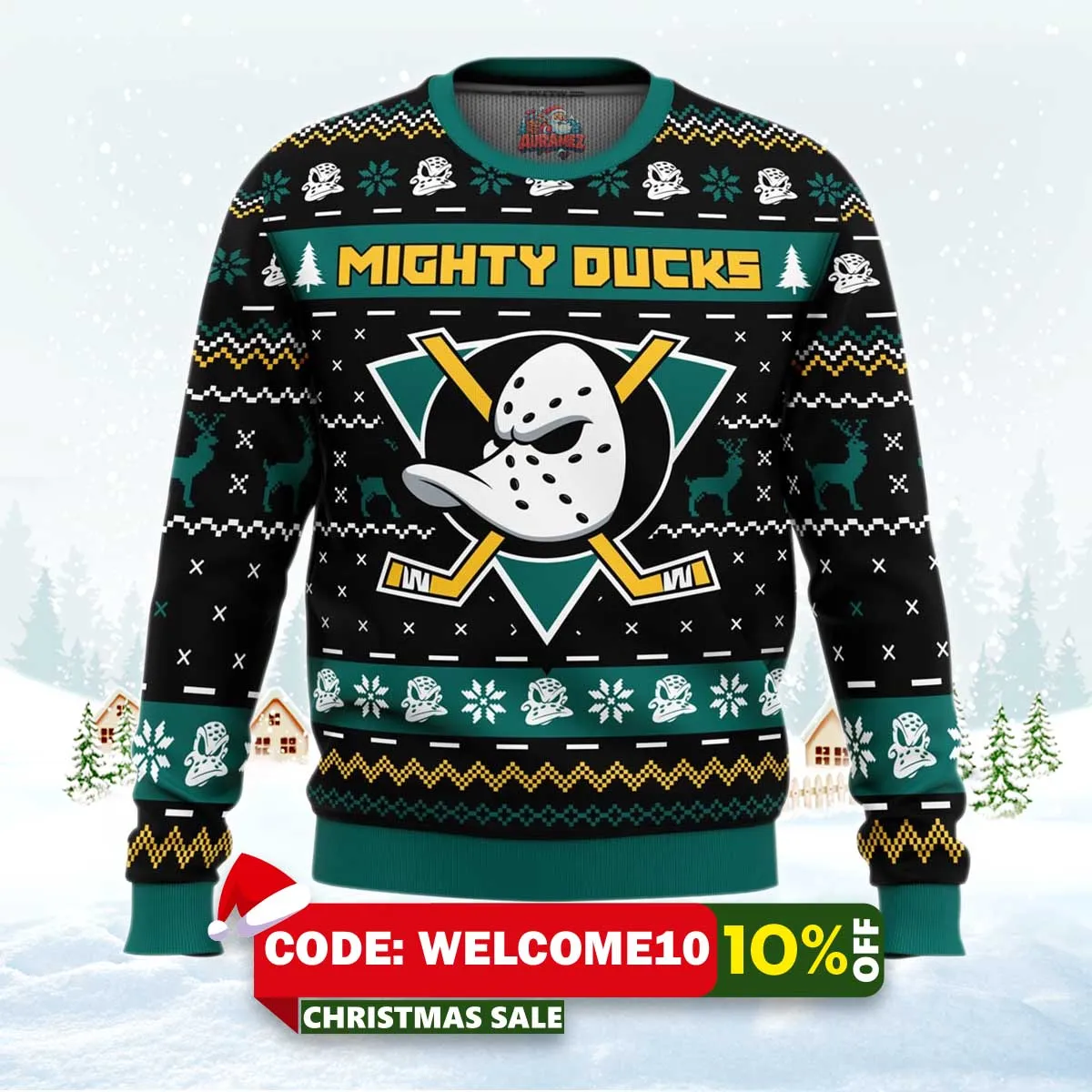 christmas ducks the mighty ducks ugly christmas sweater 1 christmas ducks the mighty ducks ugly christmas sweater 1