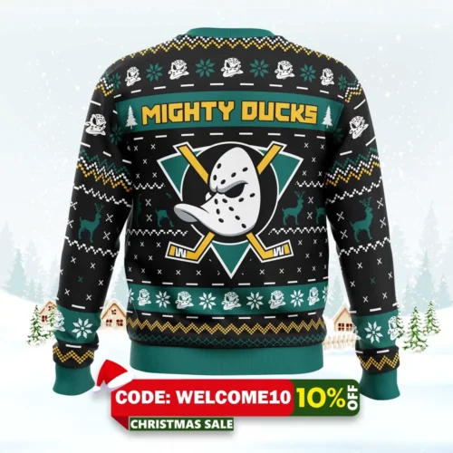 Christmas Ducks The Mighty Ducks Ugly Christmas Sweater 1 christmas ducks the mighty ducks ugly christmas sweater 2