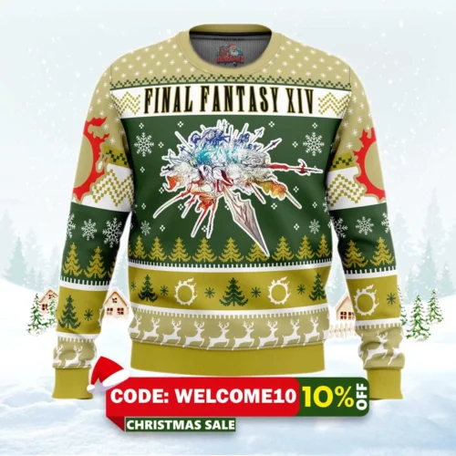 christmas fantasy final fantasy xiv ugly christmas sweater 1