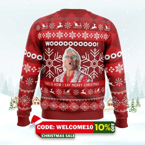 christmas flair pro wrestling ugly christmas sweater 2