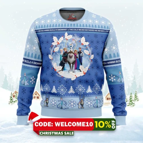 christmas frozen disney ugly christmas sweater 1