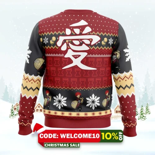christmas gaara naruto ugly christmas sweater 2