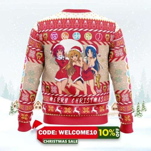 christmas girls toradora! ugly christmas sweater 2