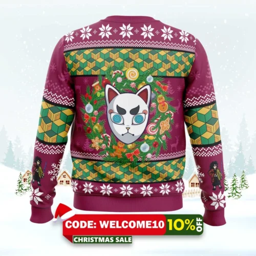 Christmas Giyuu Tomioka Demon Slayer Ugly Christmas Sweater 1 christmas giyuu tomioka demon slayer ugly christmas sweater 2